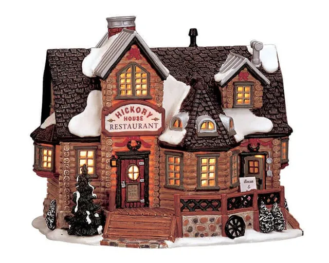 lemax-hickory-house-restaurant-b-timent-miniature-lumineux image 1