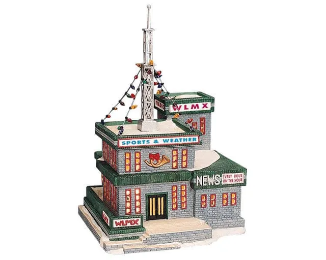lemax-radio-station-b-timent-lumineux-village-miniature image 1