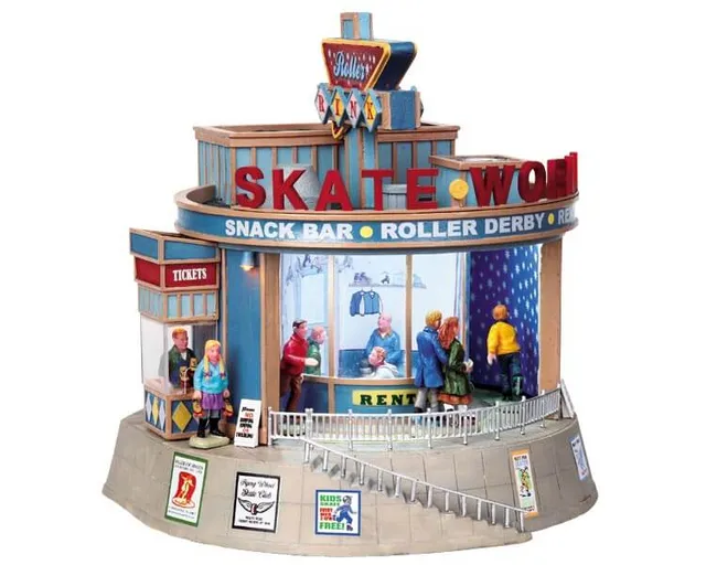 lemax-skate-world-roller-rink-b-timent-lumineux-village-de-no-l image 1