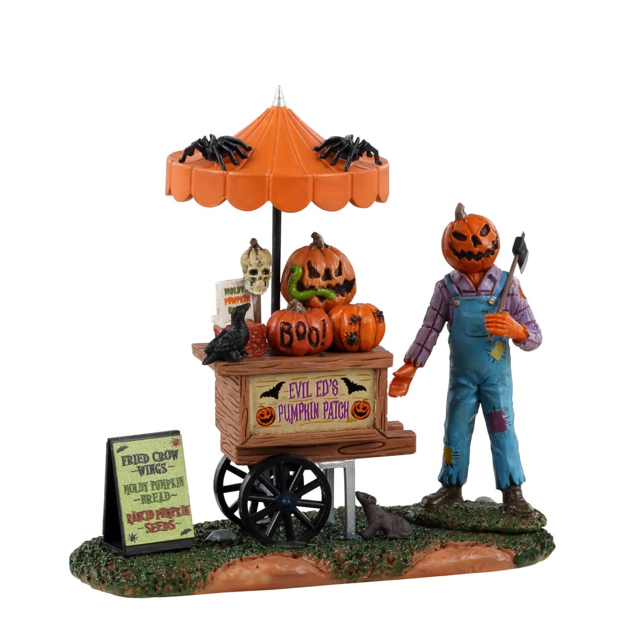 lemax-pumpkin-patch-vendor-stand-citrouilles-evil-ed-halloween image 1