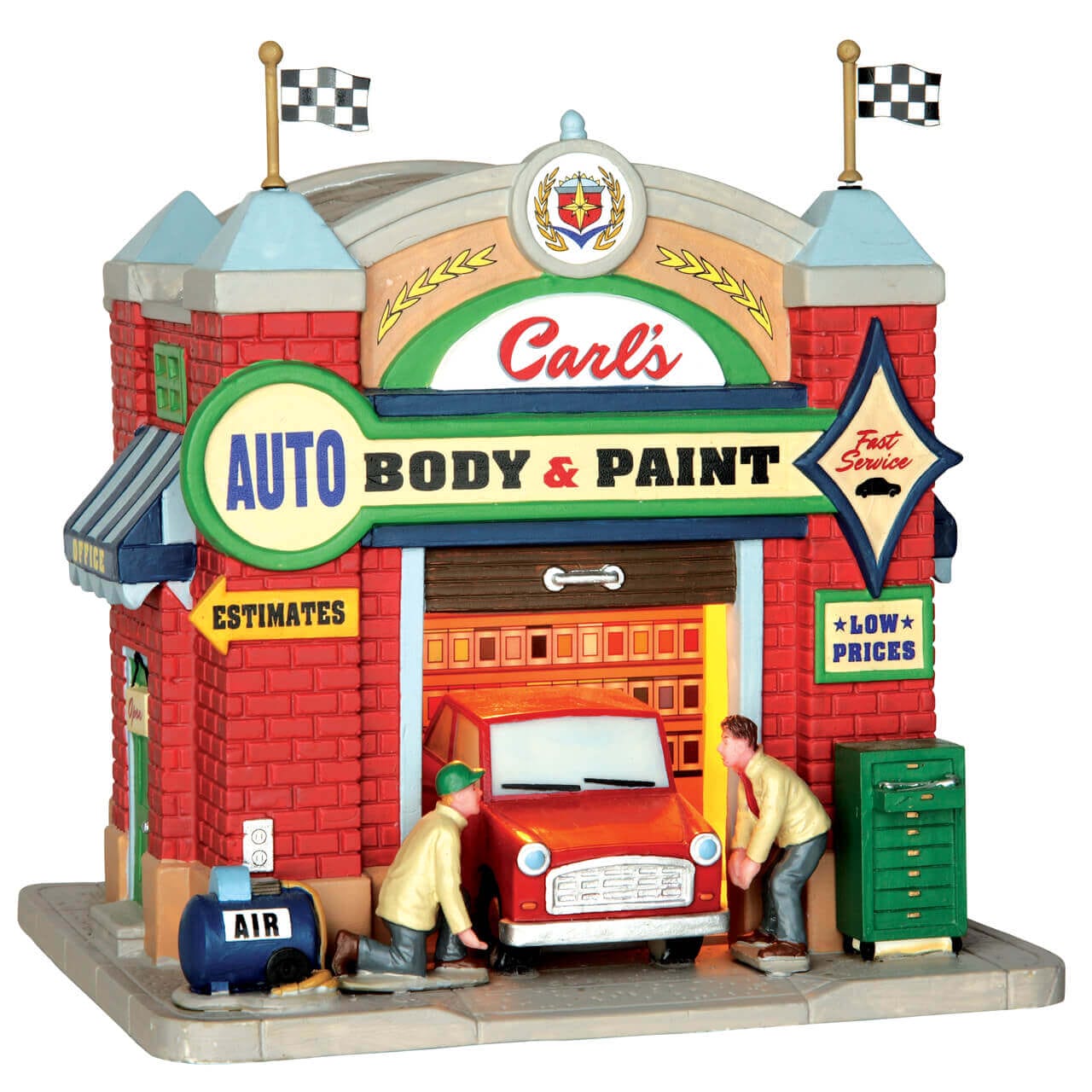 lemax-carl-s-auto-body-paint-b-timent-village-lumineux image 1