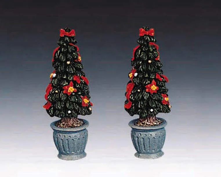 lemax-x-mas-tree-w-poinsettias-mini-sapin-de-no-l image 1