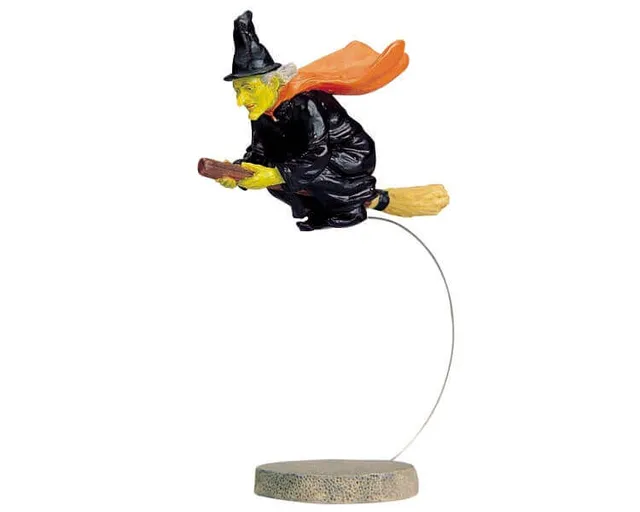 lemax-spooky-town-flying-witch-figurine-sorci-re-volante-halloween image 1