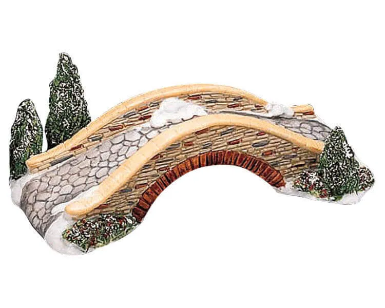 lemax-stone-bridge-tree-arbre-miniature-pont-de-pierre image 1