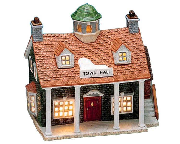 lemax-little-town-hall-petite-mairie-b-timent-village-miniature image 1