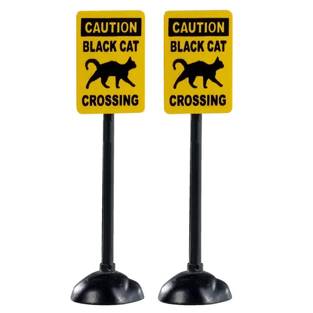 lemax-scary-road-signs-panneaux-miniatures-lumineux-spooky-town image 1