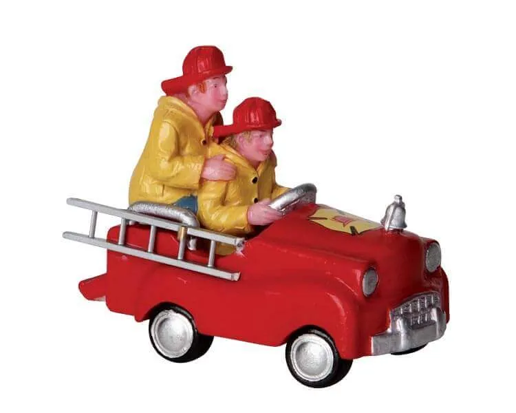 lemax-pedal-car-firemen-figurine-miniature-pompiers image 1
