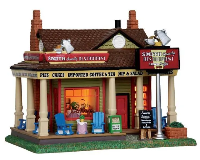 lemax-smith-family-restaurant-miniature-b-timent-de-village-de-collection image 1