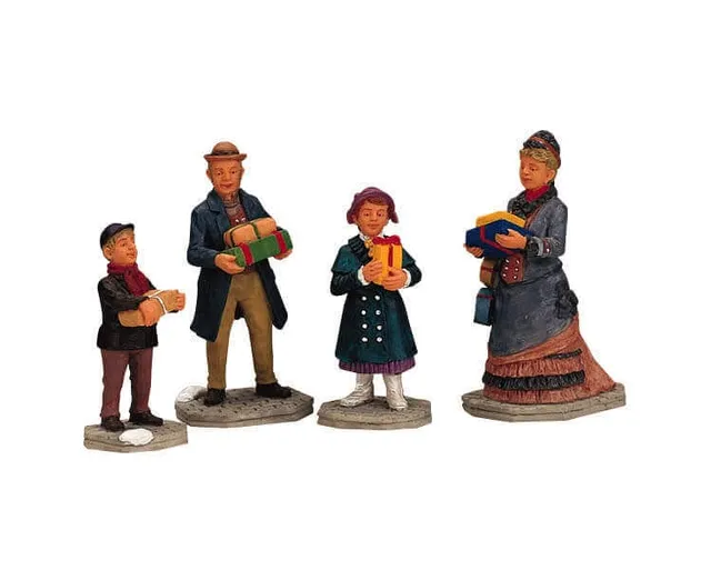 lemax-shopping-family-figurine-village-de-no-l-famille-en-courses image 1