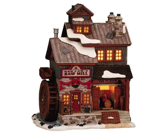 lemax-sawyer-s-saw-mill-b-timent-village-miniature image 1