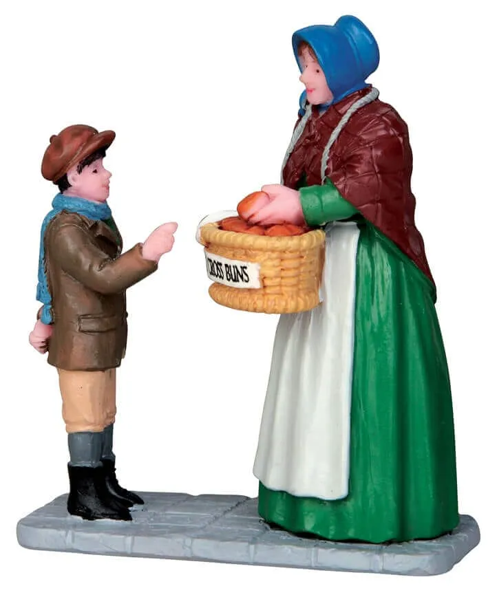 lemax-hot-cross-buns-vendor-marchand-miniature image 1