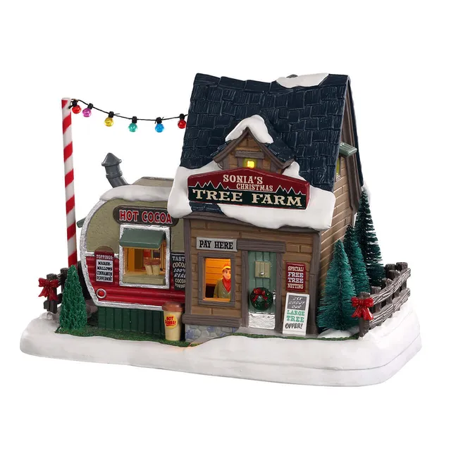 lemax-sonia-s-tree-farm-chalet-ferme-aux-sapins-de-no-l-lumineux image 1