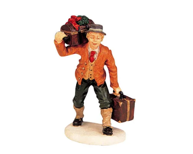 lemax-luggage-carrier-figurine-miniature-voyageur image 1