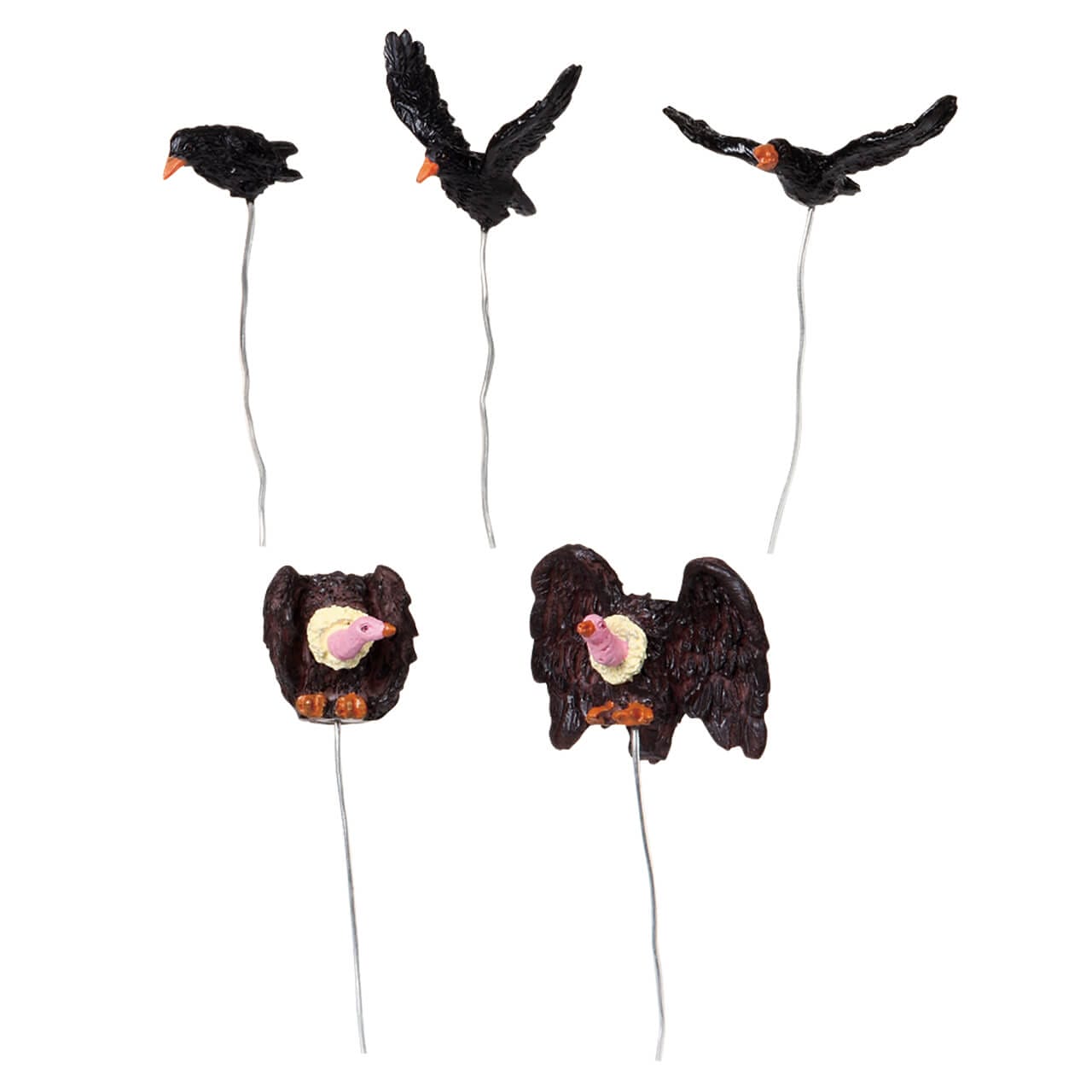 lemax-assorted-birds-set-de-5-oiseaux-miniatures-spooky-town image 1