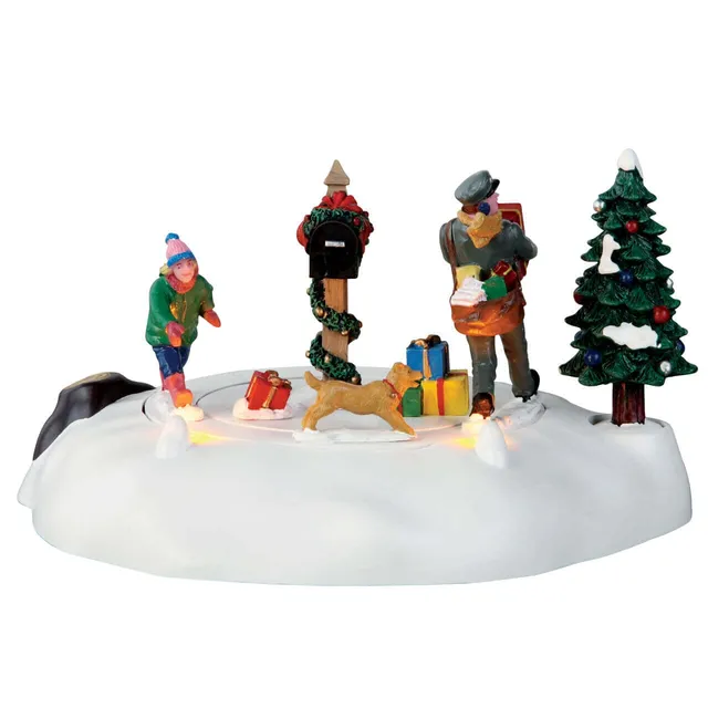 lemax-delayed-delivery-figurine-chien-et-livreur image 1