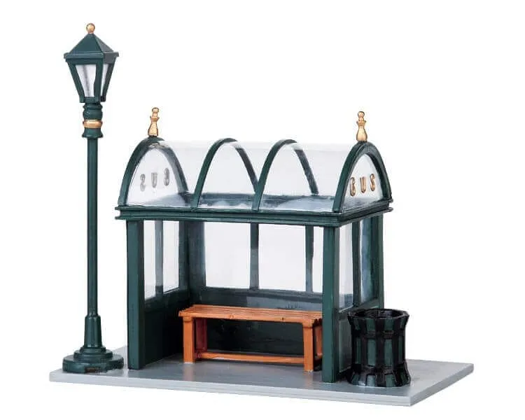 lemax-bus-stop-accessoire-abribus-miniature-de-village image 1
