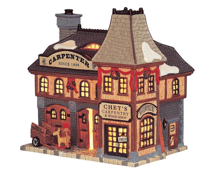 lemax-chet-s-carpentry-shop-atelier-miniature-de-village image 1
