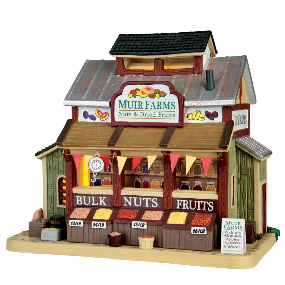 lemax-muir-farms-nuts-dried-fruits-boutique-miniature-de-collection image 1