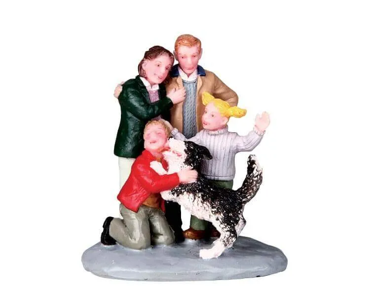 lemax-a-new-friend-figurine-enfant-et-animal-miniature image 1