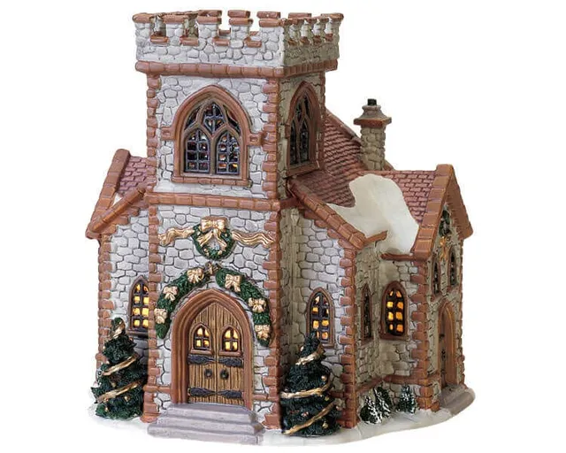 lemax-village-church-glise-miniature-de-village-illumin-e image 1