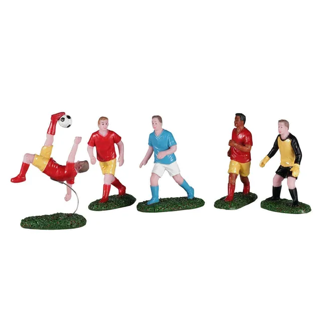 lemax-playing-soccer-figurine-amis-jouant-au-football image 1