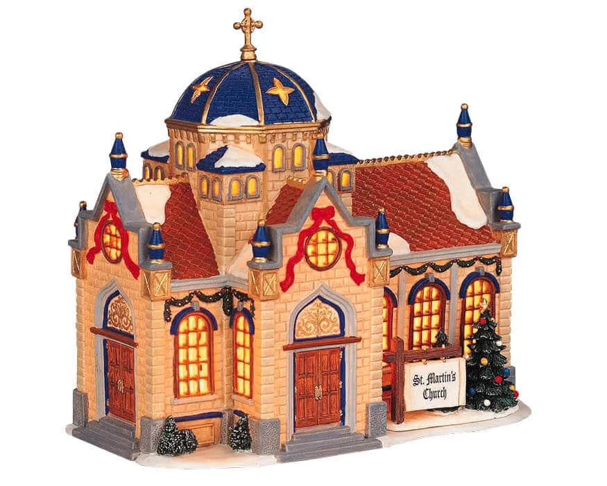 lemax-st-martin-s-church-glise-miniature-lumineuse-pour-village-de-no-l image 1