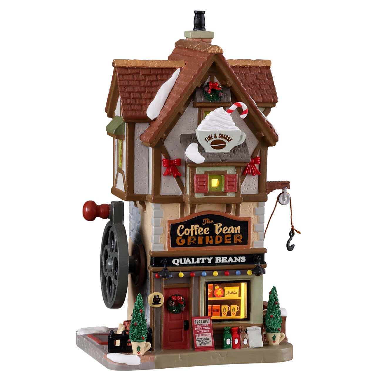lemax-the-coffee-bean-grinder-miniature-boutique-caf-caddington-lumineuse image 1