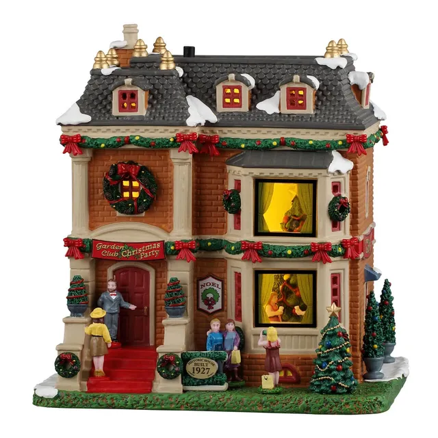 lemax-garden-club-christmas-party-b-timent-miniature-de-collection-caddington image 1