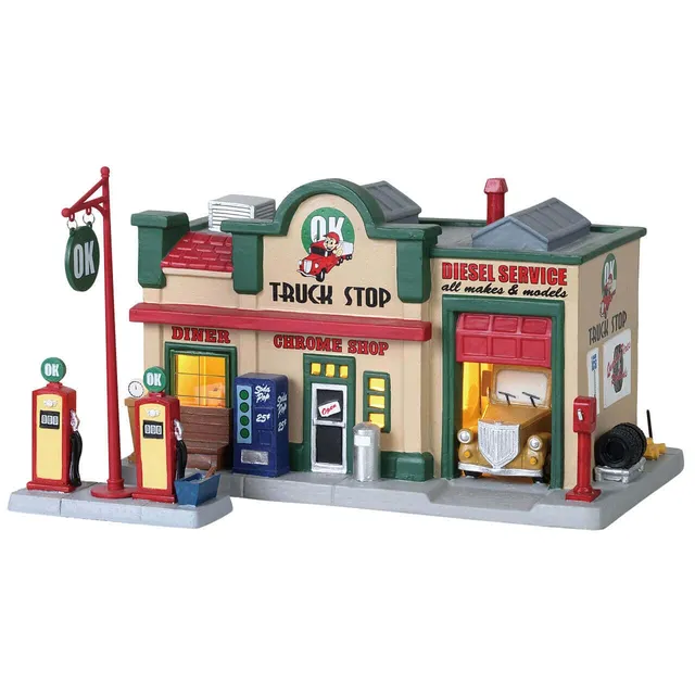 lemax-ok-truck-stop-b-timent-miniature-lumineux image 1