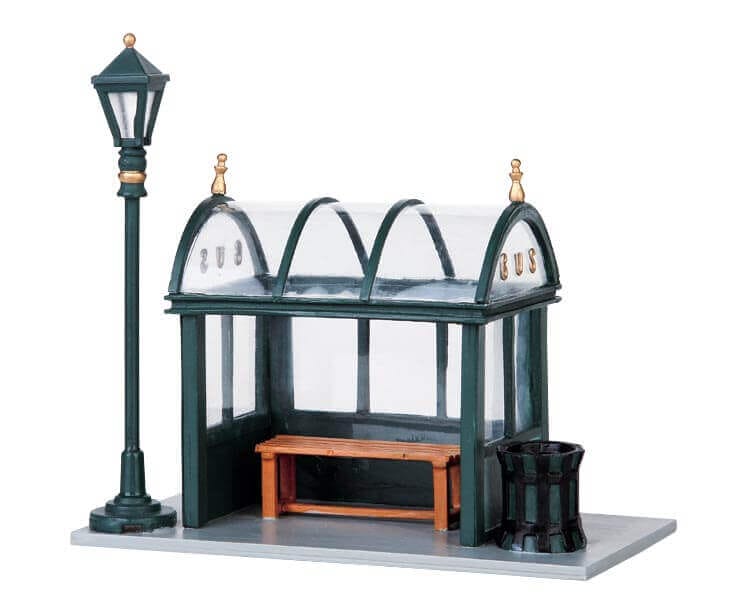 lemax-bus-stop-accessoire-abribus-miniature-de-village image 1