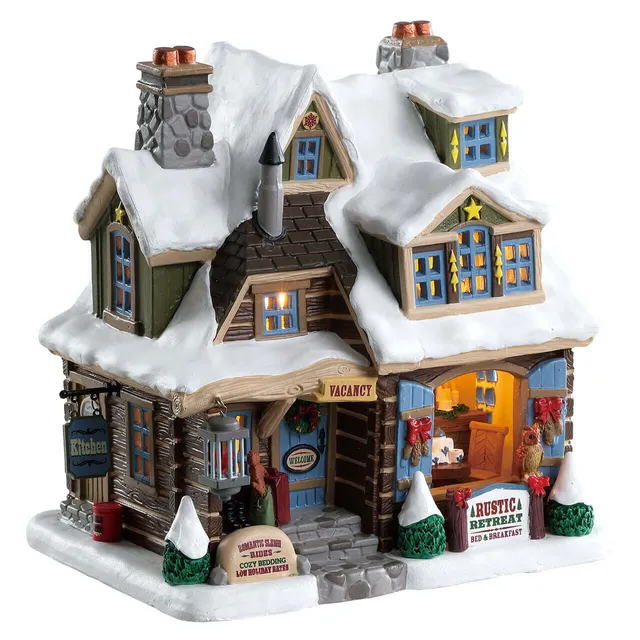 lemax-rustic-retreat-bed-breakfast-b-timent-miniature-de-collection image 1