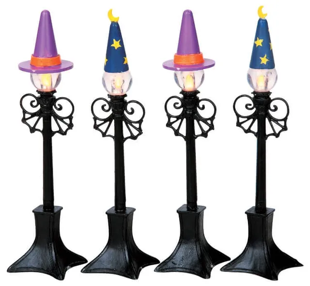 lemax-witch-wizard-street-lamp-lampadaire-spooky-town image 1