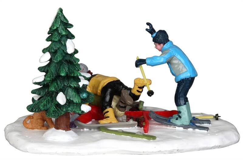 lemax-ski-pile-up-figurine-miniature-comique-de-ski image 3
