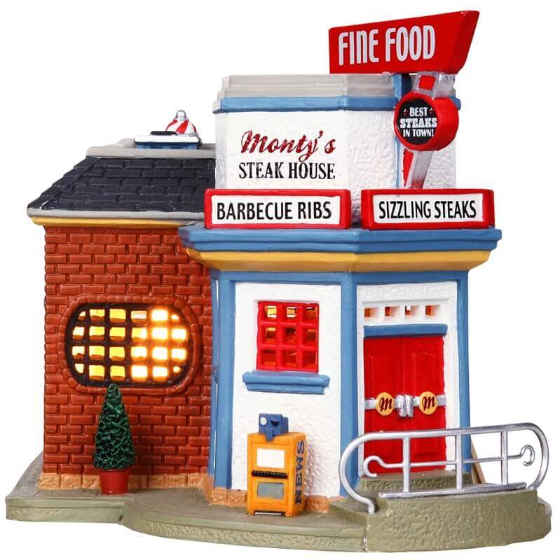 lemax-monty-s-steak-house-village-miniature-restaurant-illumin image 2
