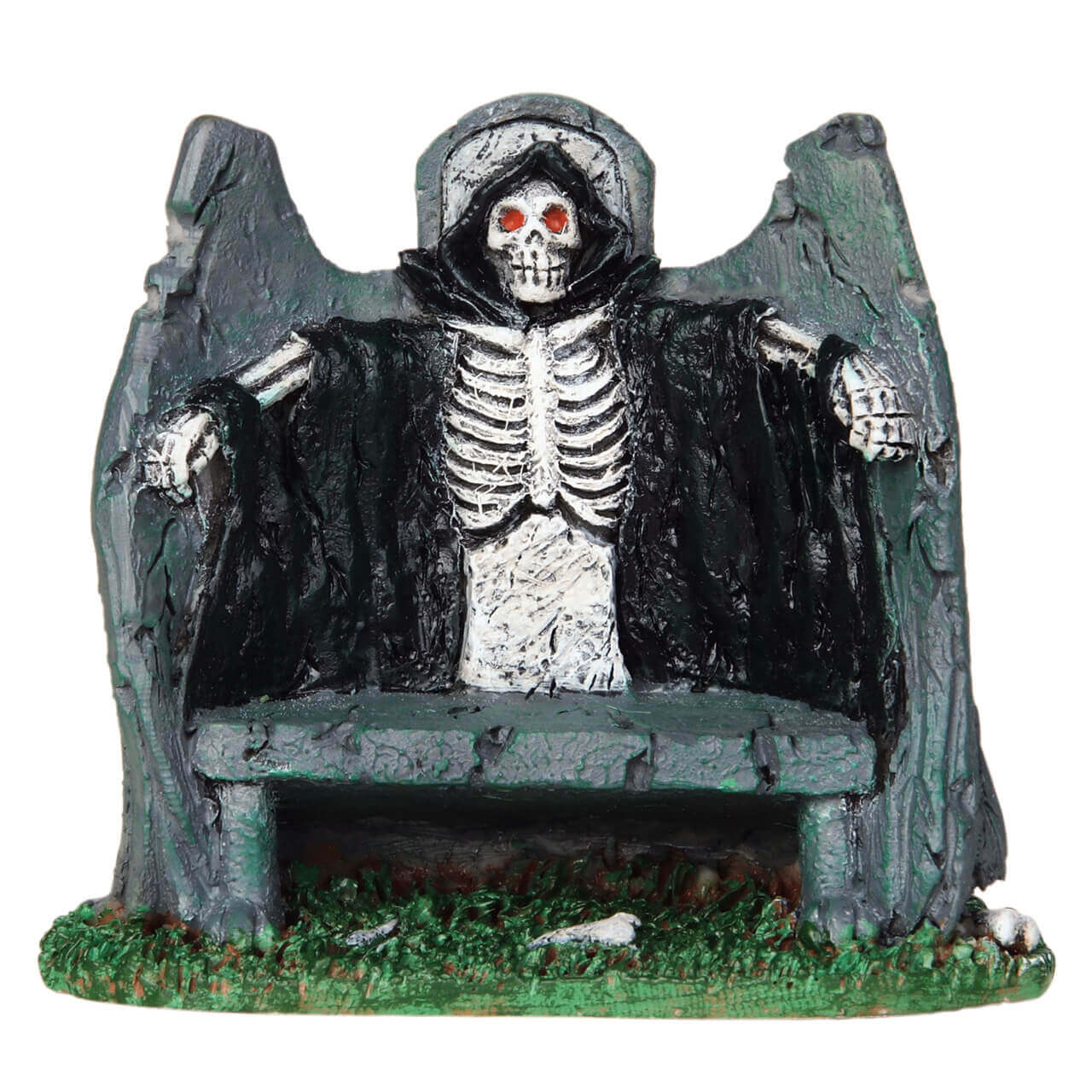 lemax-reaper-bench-spooky-town-banc-squelette-halloween-miniature image 1