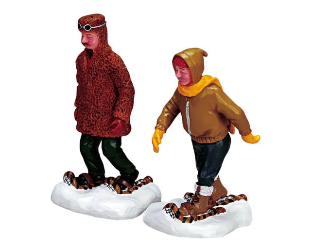 lemax-rugged-snowshoers-figurines-miniatures-raquettes-neige image 1