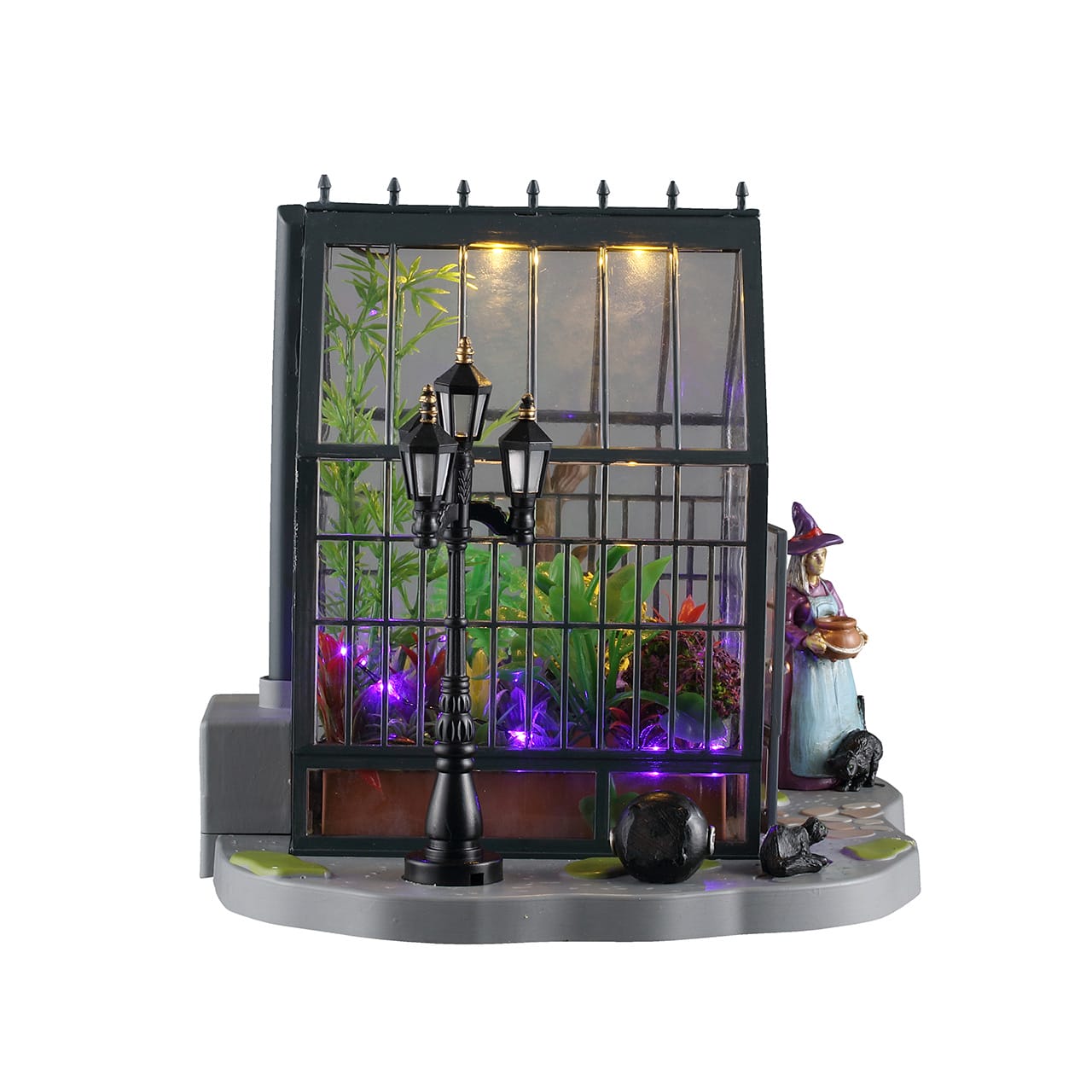 lemax-spooky-town-serre-agatha-s-greenhouse-miniature-illumin-e image 2