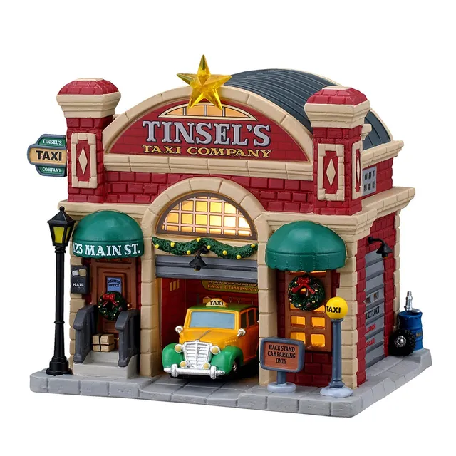 lemax-tinsel-s-taxi-company-b-timent-caddington-village-no-l image 1