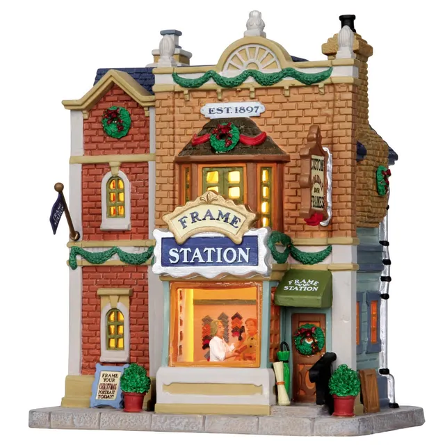 lemax-frame-station-b-timent-miniature-village-de-collection image 1
