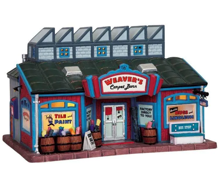 lemax-weavers-carpet-barn-grange-miniature-artisanale image 1