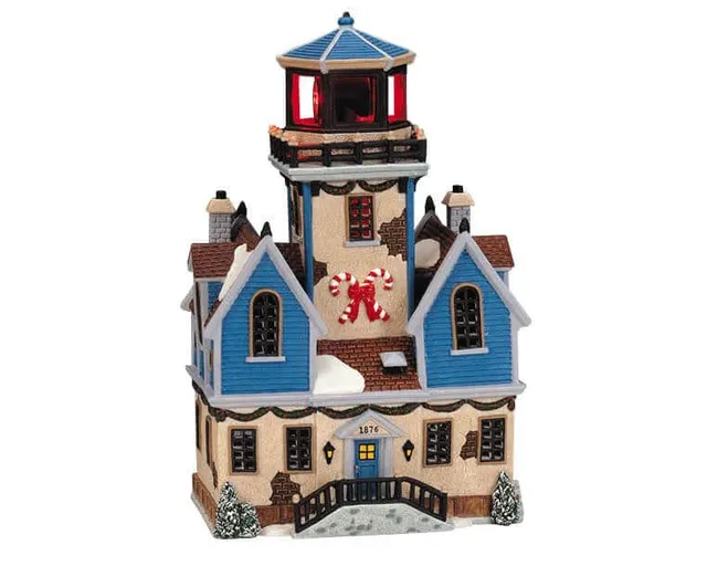 lemax-old-pier-lighthouse-miniature-phare-de-village-c-tier image 1