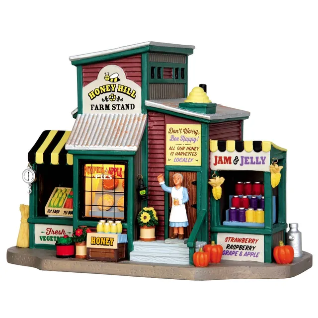 lemax-honey-hill-farm-stand-tal-de-ferme-miniature image 1