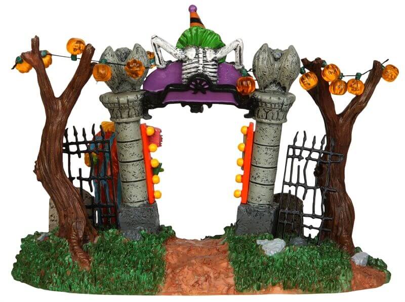 lemax-spookytown-carnival-gate-portail-miniature-carnaval-halloween image 3