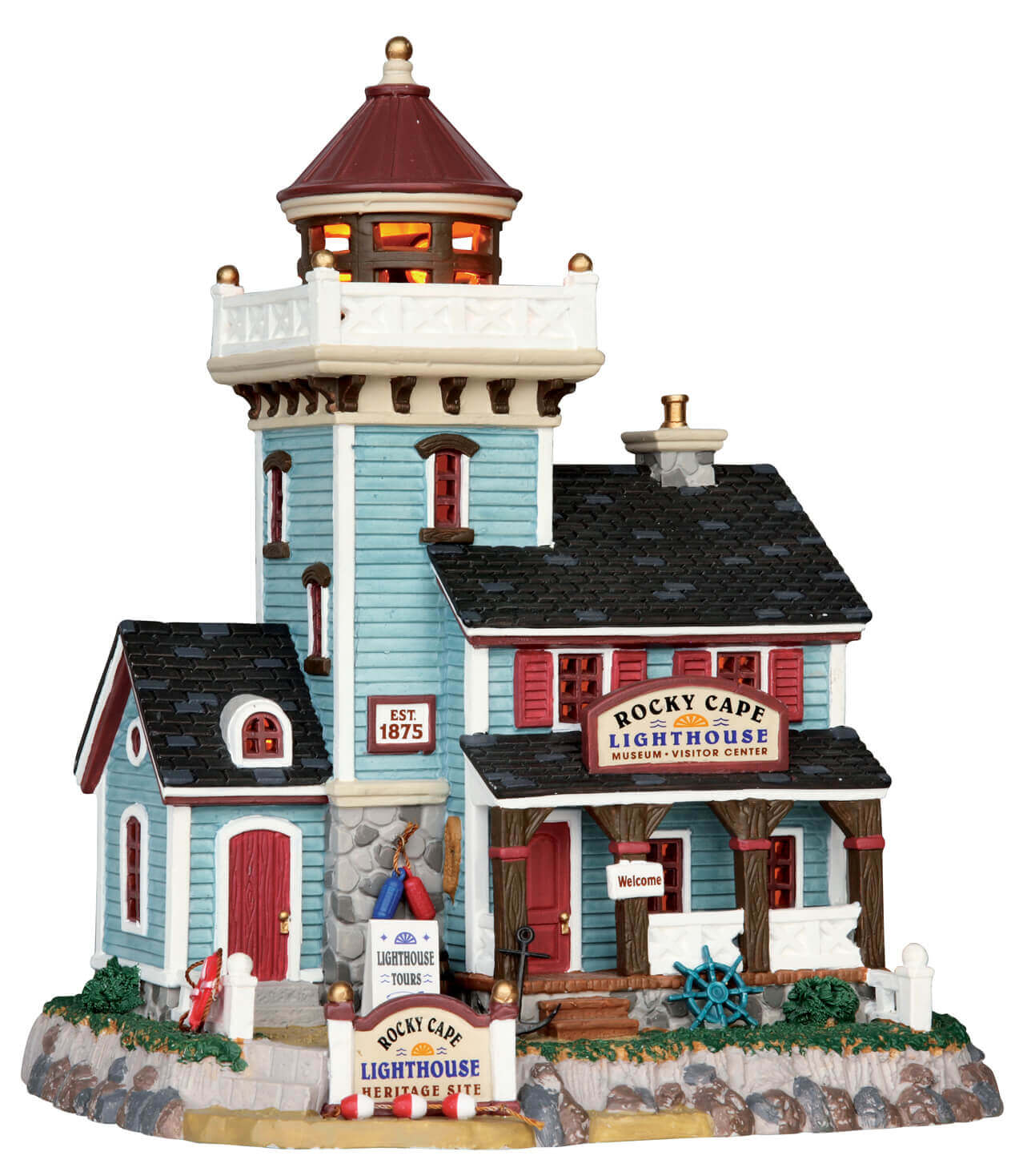 lemax-rocky-cape-historic-lighthouse-phare-miniature-de-village image 1