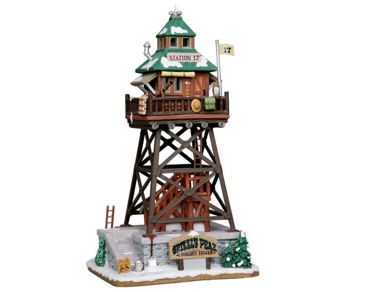 lemax-grizzly-peak-lookout-tower-tour-de-guet-miniature image 1