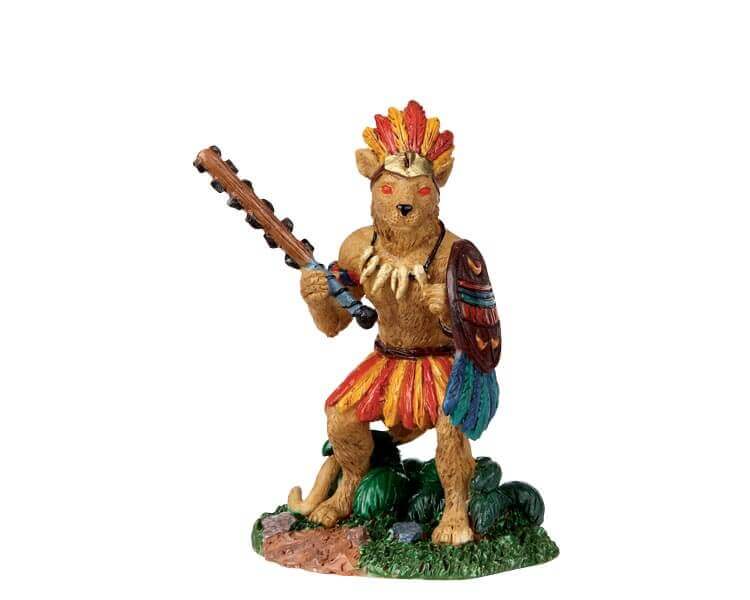 lemax-jaguar-warrior-figurine-spooky-town-miniature image 1