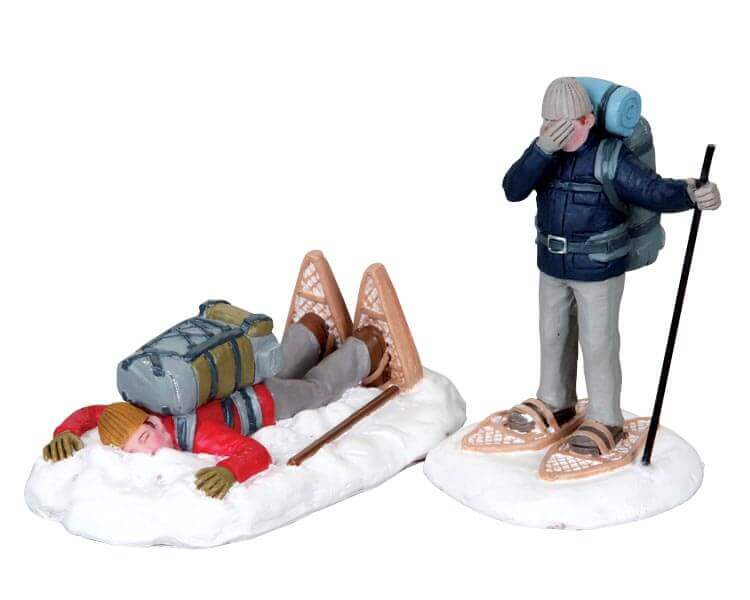 lemax-snowshoe-stumble-figurine-miniature-hiver image 1