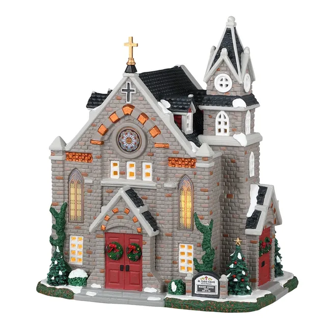 lemax-st-luke-s-church-glise-miniature-caddington image 1