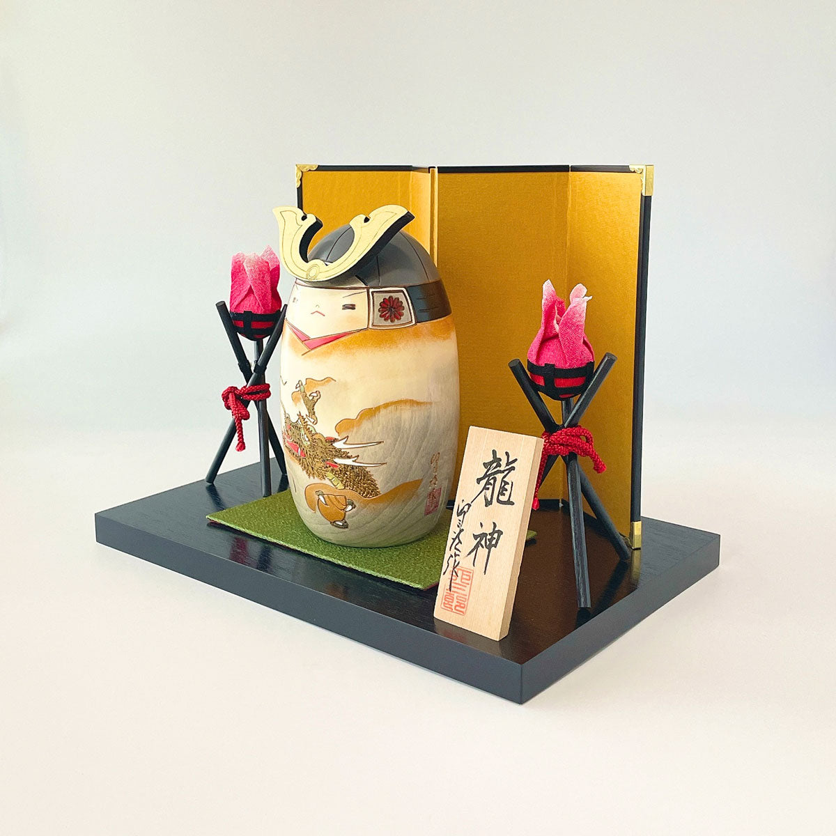 usaburo-kokeshi-ry-jin-dragon-god-bonfire-set-kokeshi-artisanale-19-cm image 2