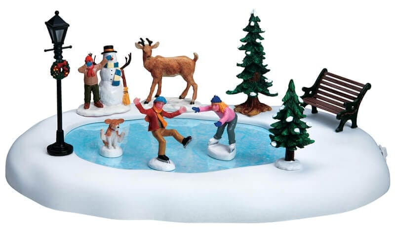 lemax-practice-makes-perfect-figurine-patineurs-miniature image 2